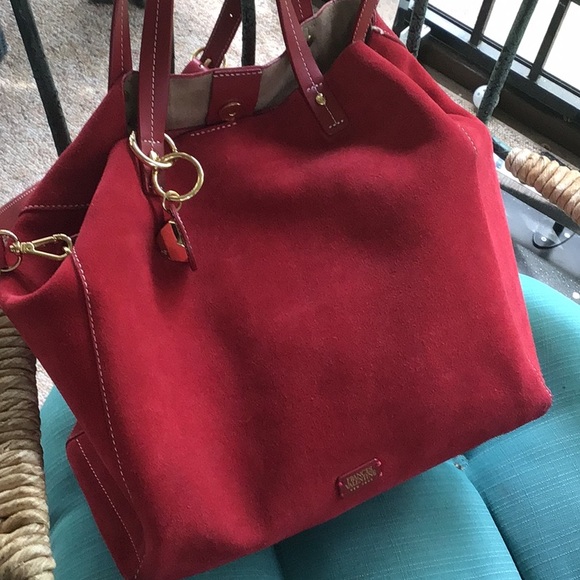 Gorgeous Francis Valentine red suede leather xbody - Picture 1 of 11